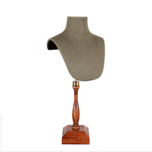 Adjustable Linen Bust with Wood Base