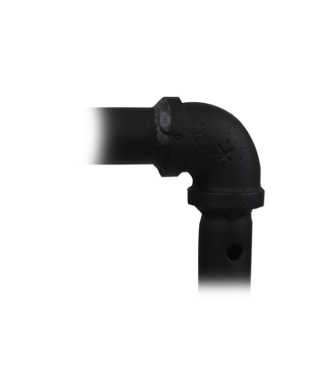 Pipe Style Double Rack-Matte Black