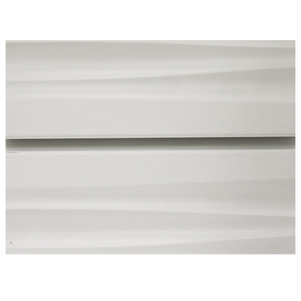 White Wave Slatwall with Metal Inserts