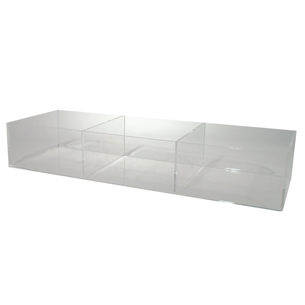 Acrylic Single Tier Divided Counter Bin