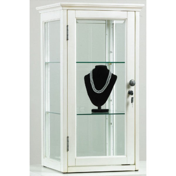 Counter Case w/ Lock - Antique White