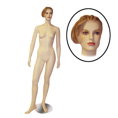 Female Mannequin with Molded Hair