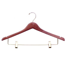 H300 Series - 17" Wood Suit Hanger with Clips