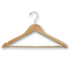 HW02 Series - 17" Wood Top Hanger with Pant Bar