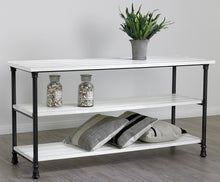 Island Table - White and Steel