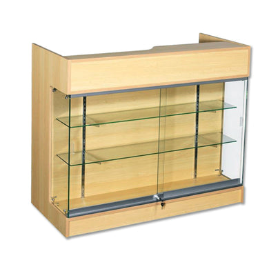 4' Ledgetop Counter with Front Showcase