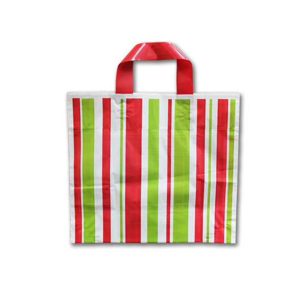 Plastic Holiday Shopping Bags - 12
