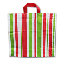 Plastic Holiday Shopping Bags - 16" x 15" x 6"