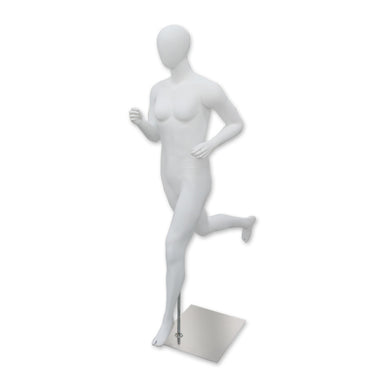 Running Female Mannequin - Matte White