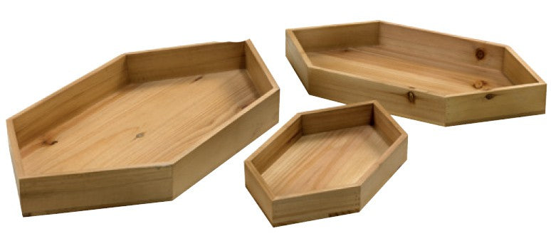 Set of 3 Hexagon Trays