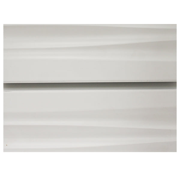 White Wave Slatwall with Metal Inserts